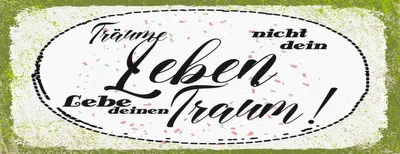 Produktbild von vianmo Holzschild 10x27 cm träume nicht dein Leben lebe Traum Dekoration