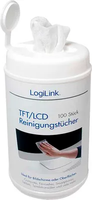 Image de LogiLink RP0003 LogiLink Chiffons de nettoyage TFT/LCD/Plasma, distributeur de 100 pièces