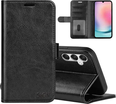 Zdjęcie produktu dla Etui-portfel do Samsunga Galaxy A25 - Czarne