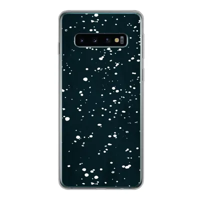 Produktbild von MuchoWow® Handyhülle Schutzhülle Hülle für Samsung Galaxy S10 Polka dots - Schwarz - Weiß Silikon Softcase Handy Hülle - Handytasche