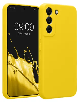 Produktbild von kwmobile Hülle kompatibel mit Samsung Galaxy S22 - Hülle Silikon gummiert - Handyhülle - Handy Case in Strahlend Gelb