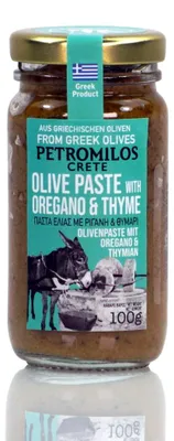 Produktbild von ELLIE 14105 Olivenpaste mit Oregano & Thymian 100g PETROMILOS, Kreta