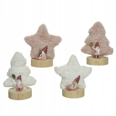 Imagen del producto de Adorno navideño: árbol de Navidad y estrella, 15 cm