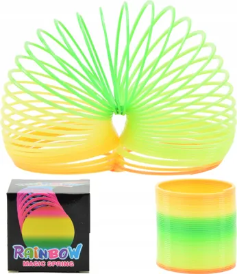 Produktbild von Lolex | Regenbogenfeder - Magic Springs - 6x6 Cm - Antistressspielzeug - Bunte Feder - Ab 3 Jahren
