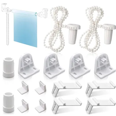 Produktbild von Rollo-Befestigungsset - Klemmträger zur Montage ohne Bohren - Für Fenster und Türen - 2 Sets inklusive Zubehör