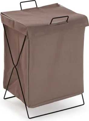 Image de Panier pour linge sale Versa Marron Polyester Métal Polyéthylène 35 X 48 X 30 CM