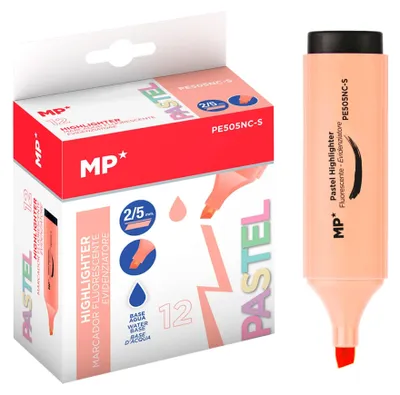 Productafbeelding van MP Textmarker, 12 stuks, huidskleur