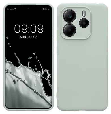 Produktbild von kwmobile Handyhülle für Xiaomi Redmi Note 14 5G (Nicht für 4G) Hülle - weiches Handy Silikon Case - Schutzhülle Cover - Cool Mint