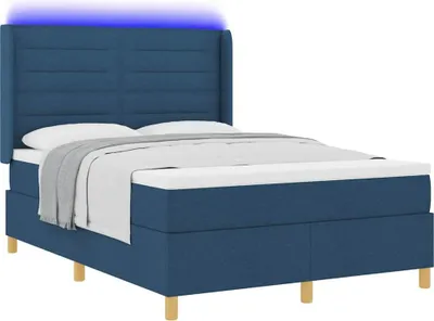 Obrázok produktu pre Posteľ s pružinovým rámom Modrá 140 x 190 cm látka