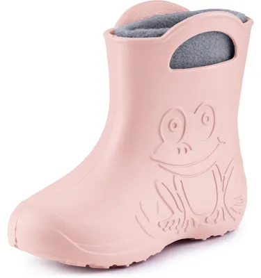 Image de Ladeheid Eva Enfants Garçons Filles Bottes de pluie fourrées LA-CA-03 (rose poudré, 34/35 UE)