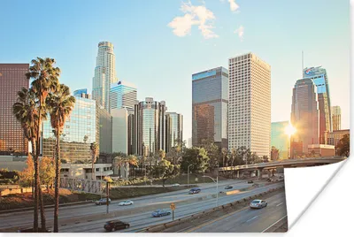 Produktbild von MuchoWow® Poster Los Angeles Verkehr 120x80 cm - Bilder