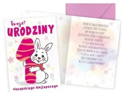 Produktbild von Karte B6 Geburtstag 1 Häschen – Kukartka
