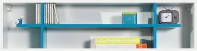 Obrázek produktu pro Nábytek24 Závěsná police Nástěnná police MOBI MO15 White/Turquoise