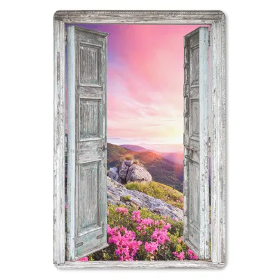 Produktbild von MuchoWow® Mauspad Mousepad Berge - Landschaft - Aussicht - Blumen 40x60 cm - Mousepads - Maus Mat - Pad - Mausunterlage - Schreibtisch Accesoire