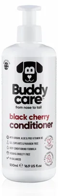 Produktbild von Black Cherry Dog Conditioner von Buddycare - 500 ml - Schwarzkirsch-Duft-Hundespülung mit Aloe Vera & Pro Vitamin B5