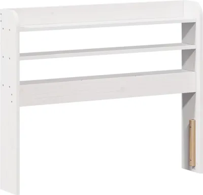 Produktbild von vidaXL Kopfteil mit Ablagen Weiß 75 cm Massivholz Kiefer
