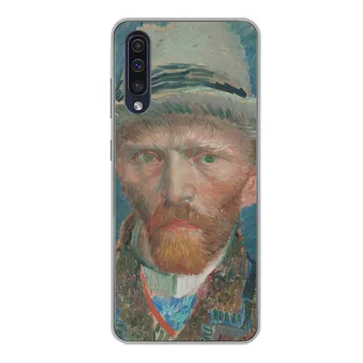 Produktbild von MuchoWow® Handyhülle Schutzhülle Hülle für Samsung Galaxy A50 Selbstporträt 1887 - Gemälde von Vincent van Gogh Silikon Softcase Handy Hülle - Mobiltelefonhülle
