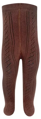 Produktbild von Kinderstrumpfhose aus Baumwolle Ajour – Mahagoni – 74