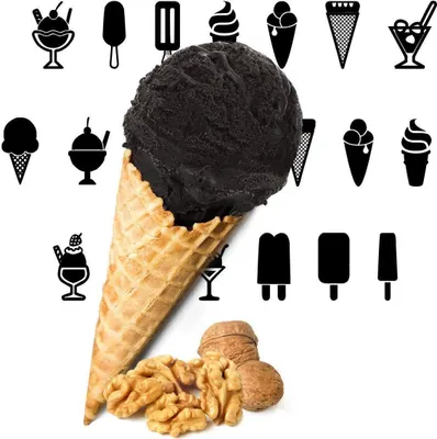 Image de Poudre de glace noire aux noix 1 kg