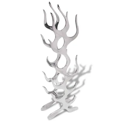 Produktbild von Weinregal in Flammenform aus Aluminium 31 x 94 x 13 cm