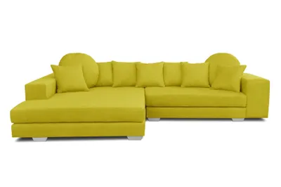 Produktbild von Gelbe Ecksofa Eckcouch Eckgarnitur Polster Sofa Couchen Sofas Wohnlandschaft