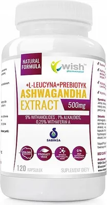 Produktbild von WISH Ashwaganda Probiotischer Ginseng 500 mg 120 Kapseln
