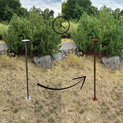 Image de CORGARDEN Support pour mangeoires 120 cm, corten CORGARDEN 1042