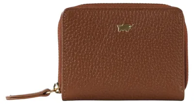 Produktbild von Minigeldbörse ASTI Mini Reißveschluss-Geldbörse 5 Kartenfächer braun Damen - Leder