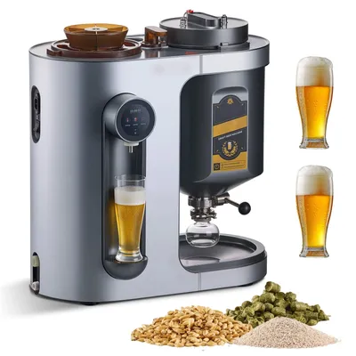 Immagine prodotto di Impianto automatico per la produzione di birra - Impianto per la produzione casalinga "tutto in uno" - 13 L - 1500 W - Funzione di ammostamento e bollitura - Vasca interna in acciaio inossidabile 304