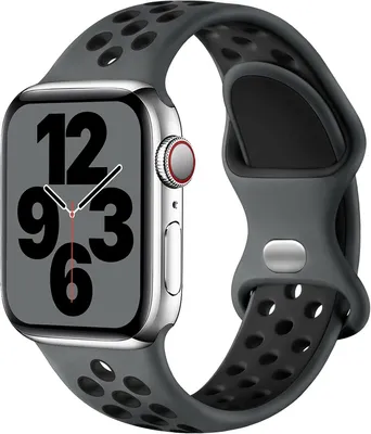 Zdjęcie produktu dla Sportowy pasek do Apple Watch Band 44mm, Oddychowy silikon, Odpowiedni do iWatch Seria 7 SE 6 5 4 3 2 1