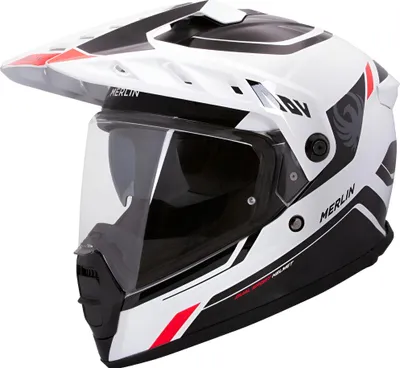 Produktbild von Merlin Torres Adventure Block Enduro Helm, weiß/rot, XS (54)