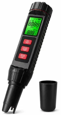 Produktbild von 7-in-1 Digitales Pool Wassertestgerät – pH/Salz/Chlor/ORP/EC/TDS/Temp – Mit Titanlegierungssonde und ATC – Pooltester und pH-Messgerät