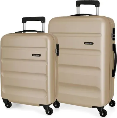 Obrázok produktu pre ROLL ROAD Flex Champagne, ABS Reisekoffer-Set, 55-65cm, 5849569