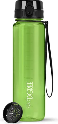 Produktbild von uberBottle crystalClear Trinkflasche mit Sieb 1000ml / Apple Green/ 720DGREE