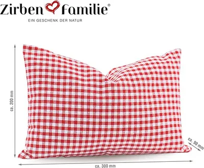Produktbild von ZirbenKissen Karo ROT 30x20 cm