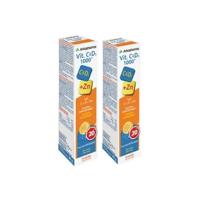 Immagine prodotto di Arkopharma Vitamina C e D3 1000 mg 2x20 compresse