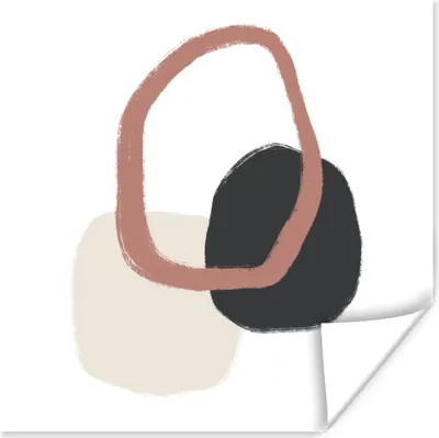 Produktbild von MuchoWow® Poster Pastell - Minimalismus - Geometrische Formen 50x50 cm - Wohnzimmerdekoration