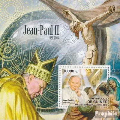 Produktbild von Briefmarken Guinea 2012 Mi Block 2106 (kompl. Ausgabe) postfrisch Papst Johannes Paul II. (1920-2005)