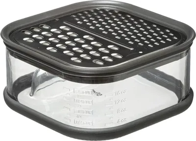Zdjęcie produktu dla Tarka z pojemnikiem, 2 grubości oczek, stal nierdzewna
