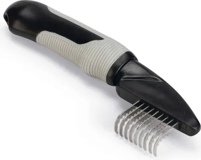 Image de Peigne démêlant Beeztees pour chiens, noir/gris, 19 cm, choix : moyen