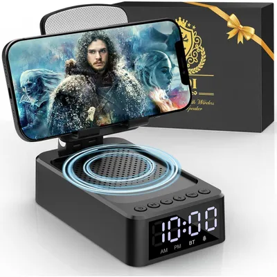 Produktbild von Bluetooth Lautsprecher mit Handyständer Schwarz 3-in-1 Funktion