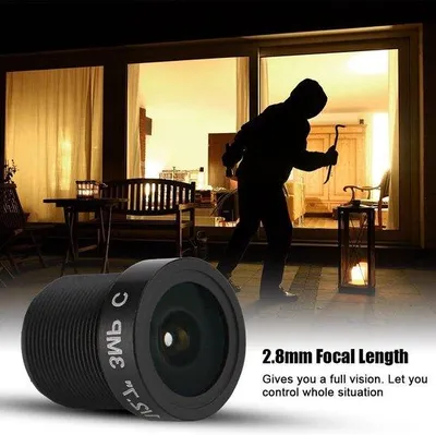 Immagine prodotto di Obiettivo da 28 mm a campo pieno, 3 MP, HD 1080p, IR, M12x05 per telecamere CCTV con visione notturna