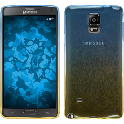 Produktbild von PhoneNatic Case kompatibel mit Samsung Galaxy Note 4 - Design:02 Silikon Hülle Ombrè + 2 Schutzfolien
