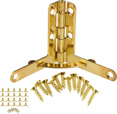 Image de 20pcs 90 �� équerres de charnière à ressort pour petites boîtes à bijoux (or)