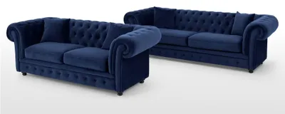 Productafbeelding van Designer, luxe, elegante Chesterfield-bank, banken, sofa's, bankstellen, bekleding