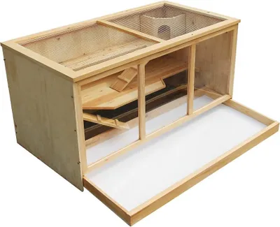 Produktbild von Hamsterkäfig - Hamsterkäfig - Hamsterstreu - 115 x 58 x 60 cm - Holzfarbe
