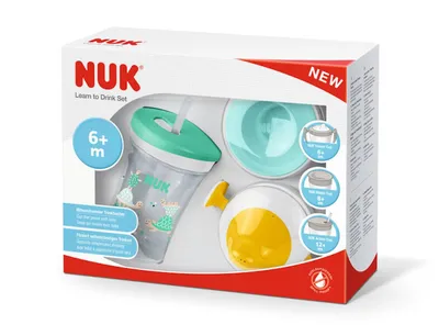 Immagine prodotto di NUK   3 in 1  Set di apprendimento per bere  Tazza con beccuccio|Tazza magica| Tazza con beccuccio