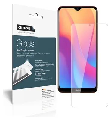 Produktbild von 1x Schutzfolie für Xiaomi Redmi 9A - Anti-Shock 9H Folie dipos Glass Kunststoffglas
