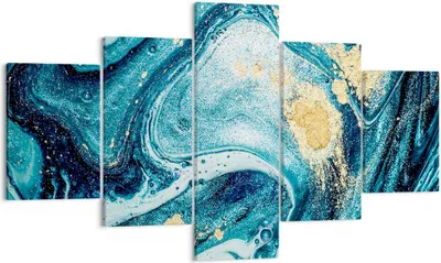 Produktbild von Bild auf Leinwand - Leinwandbild - Abstraktion modern - 125x70cm - Wand Bild - Wanddeko - Leinwanddruck - Bilder - Kunstdruck - Wanddekoration - Leinwand bilder - Wandkunst - EA125x70-3493