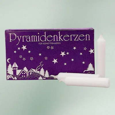Zdjęcie produktu dla Akcesoria Świeczki piramidki WxDxH= 15x6,5x8cm Biały NOWOŚĆ